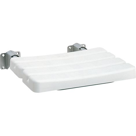 KWC AR Duschklappsitz, CONTINA, Edelstahl,  484x115x526 mm, Sitzfläche Polyethylen