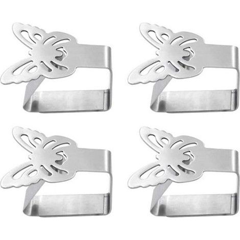Clips de nappe inox - Acier inoxydable - Convient à la plupart des tables - Durable - Facile à utiliser (1/5)