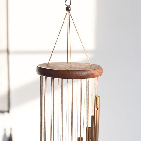 Carillon à vent en plein air avec crochets Cloche à vent avec vent en métal Cadeau pour jardin, terrasse, porche ou arrière-cour Décoration de Noël MOONSTARS (1/4)