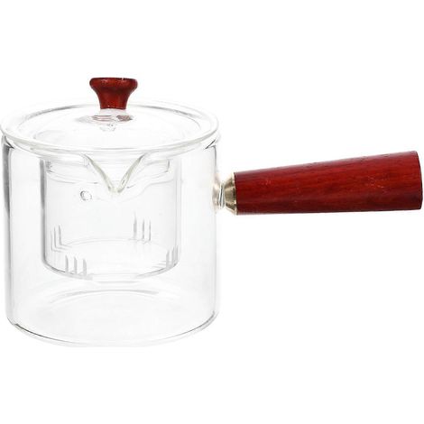 Théière infuseur transparente en verre, théière avec infuseur, article pour la maison (1/5)