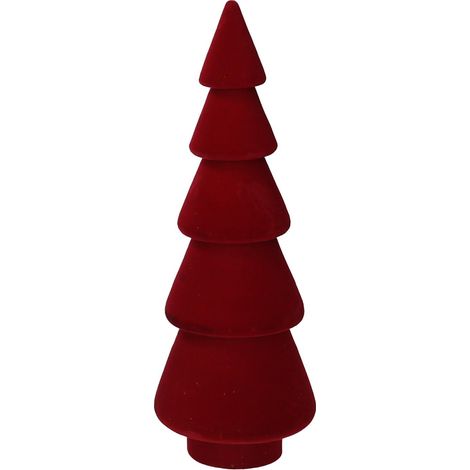 Albero legno e velluto rosso cm Ø9xh25 (1/2)