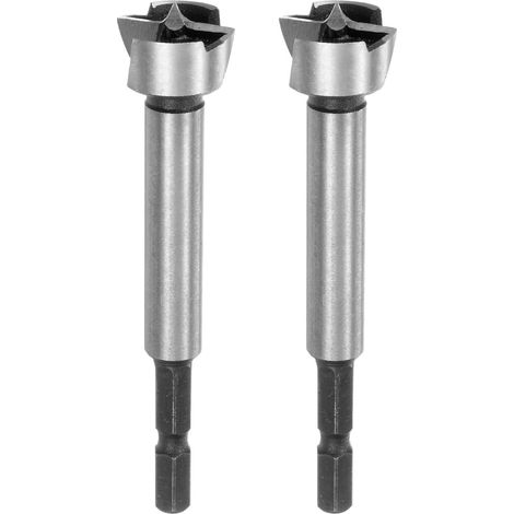 2-Pcs Forstner Drill Bit Pour Travail Du Bois, 25/32in (20mm) Pointe En Acier Au Carbone Tige Hexagonale Hinge Cutter Pour Bois Dur/Plastique/Contreplaqué/MDF (1/5)