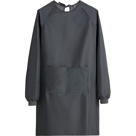 Tablier Femme Ménage Impérmeable Blouse Travail Femme avec Poches Tablier à Manches Longues pour Maison Jardin (1/5)