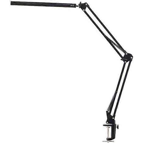 Lampe de bureau à pince LED, lampe de bureau d'architecte 12 W avec pince, intensité et température de couleur réglables, bras articulé en métal, protection oculaire LED (noir) (1/4)