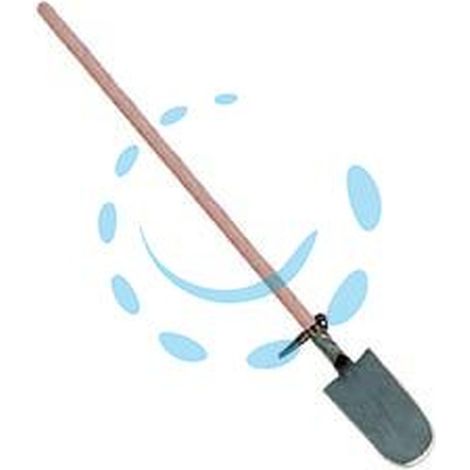 VANGA DA VIVAISTA FORGIATA CON MANICO LEGNO CON STAFFA GIREVOLE - gr.1450 cm.17x30/156h.