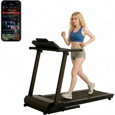 Klappbares Laufband, manuelle Neigungsverstellung 12%, Geschwindigkeit 1-12 KM/H, Motor 2.5HP, Bluetooth-Anwendung, Touch-Tasten (1/5)