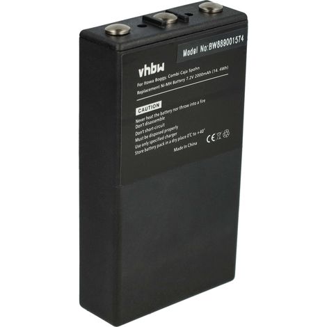 vhbw Akku Ersatz für Itowa BT7216, BT7216MH, 26.105 für Industrie-Funkfernsteuerung Fernbedienung (2000 mAh, 7,2 V, NiMH) - Schwarz