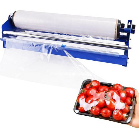 Machine d'emballage de film étirable de table, machine d'emballage pour conservation alimentaire et fruits emballage de colis compatible film étirable jusqu'à 50cm (1/5)