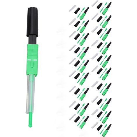 Connecteurs de Fiber optique SC, noyau en céramique, Type d'épissure de Fusion, connecteur rapide monomode, 20 pièces (1/5)
