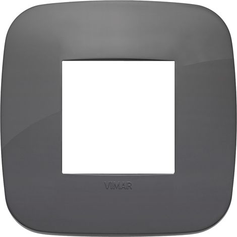 Placca Round 2M grigio scatola rotonda Vimar Arkè 19672.82