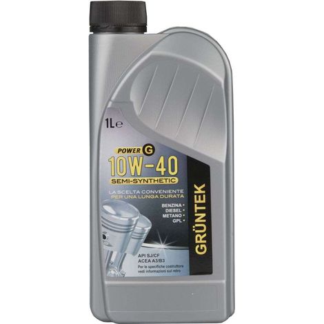 GRUNTEK Nuovo lubrificante POWER G 10W-40 semisintetico per veicoli a benzina (1/2)