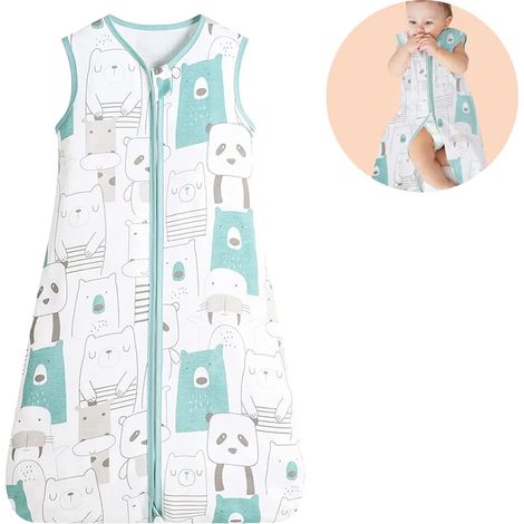 Babyschlafsack mit Zen-Gefühl, weicher gewichteter Schlafsack, 6-15 Monate, Bambus-Baumwoll-Mischung, Umhüllung, maschinenwaschbar, M, Design B (1/5)