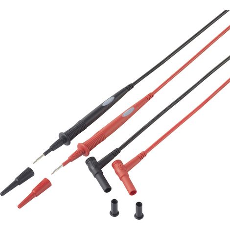 Sicherheits-Messleitung 1.00 m Schwarz, Rot VOLTCRAFT MS-7 (1/2)