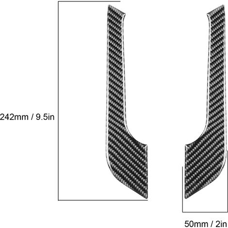 Modification automobile 2011-2014 : Garniture extérieure de porte-gobelets de console centrale en fibre de carbone pour Dodge Charger (paire) (1/5)