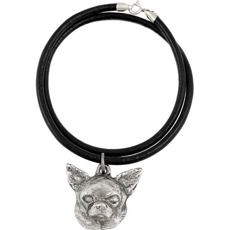 Kurzhaariger Chihuahua – Hundehalskette, silberplattierter Anhänger für Hundeliebhaber, einzigartiges Schmuckstück von Art-Dog (1/5)
