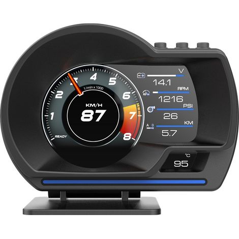 Compteur de vitesse HUD double système OBD2 GPS compatible voiture camion affichage multifonction (1/5)