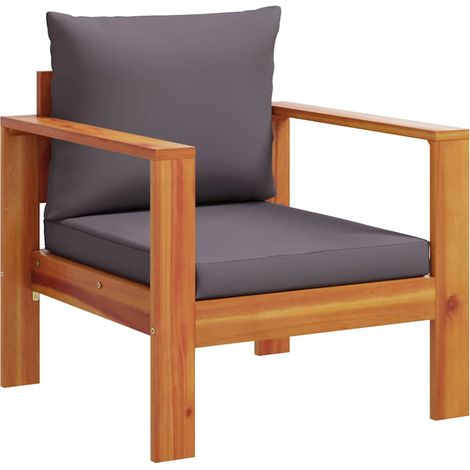 Maison Exclusive - Sedia da Giardino con Cuscini in Legno Massello di Acacia