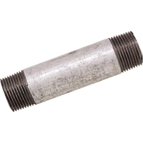 Verzinktes Gusseisenrohr mit Außengewinde – 1 Stück – Temperguss – Metall-auf-Metall-Verbindung – Sanitäranschluss – 200 mm 33x42