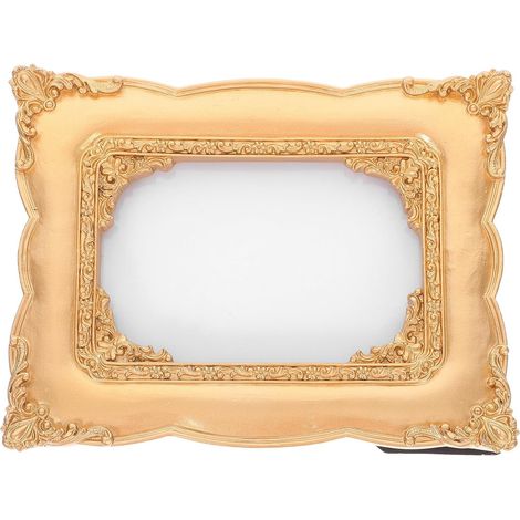 Vintage Gold Resin Photo Frame for Wall or Table Decoration, Lightweight and Versatile, Home or Dining Room (1/5)