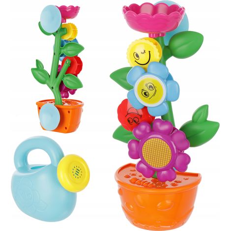 Juguete de baño con forma de flor y regadera. (1/5)