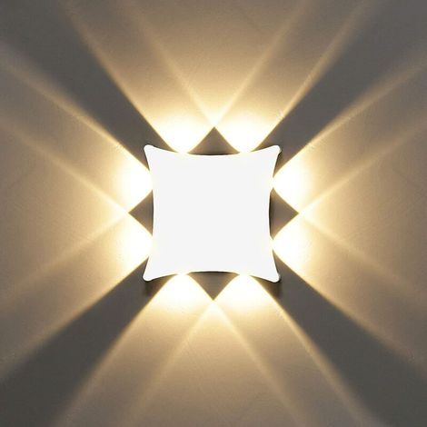 8W Moderne Applique Murale LED Lampe Murale Imperméable IP65 Aluminium Lampe de Mur LED Intérieur Extérieur pour Salle de Bains Salon Chambre à Coucher Couloir Escalier Entrée Porche - Lumière chaude (1/5)