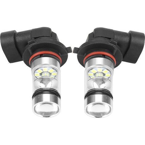 Kit de 2 ampoules LED blanches haute luminosité 9006/HB4 100W pour phares antibrouillard de voiture