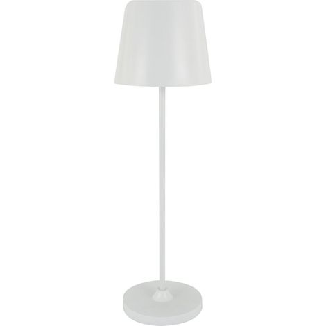 LED Außenleuchte Aluminium Akku dimmbar Touch Funktion IP54 37 cm Weiß rund 4400 K neutralweiß