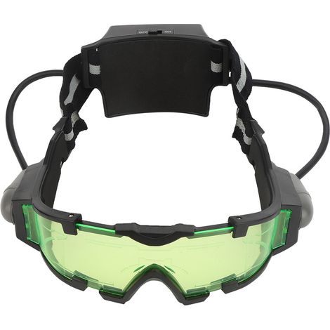 Lunettes de protection LED avec lumière nocturne - Plastique léger, lentilles vertes et zoom repliable pour pêche et loisirs en extérieur (1/5)