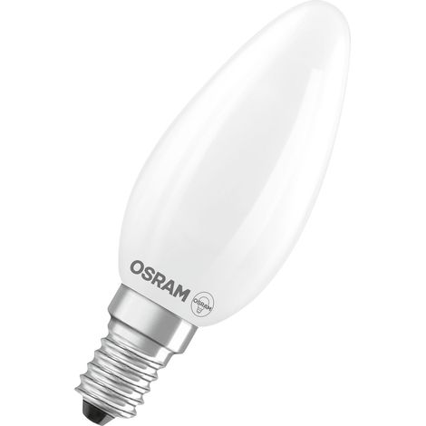 Osram LED Leuchtmittel B40 E14 Ø 3,5 x 10 cm 3,4 W warmweiß weiß matt (1/3)