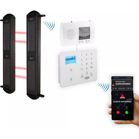 Kit "protection agricole" - 1 jeu de barrières 2B portée 900m + alerte GSM 2G+3G+4G appel/SMS (gamme DA600+/KP) (1/5)