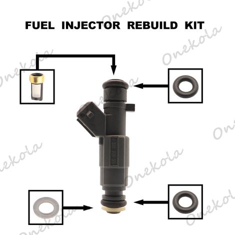 Fuel injector O-ring repair kit compatible with BYD F6 S6 Haima 0280156320 (1/2)