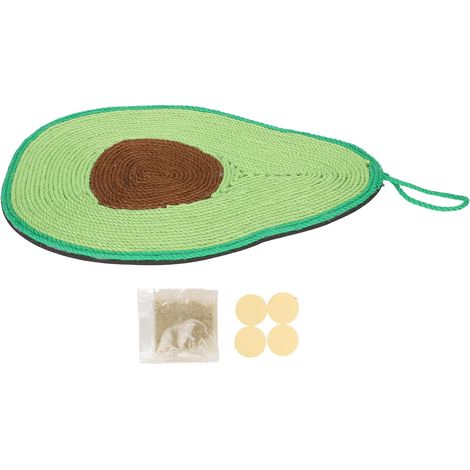 Griffoir Chat Sisal EVA Forme Avocat 28x43cm Naturel Résistant Meuble Protection Anti-Stress Vert Écologique Durable (1/5)