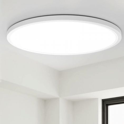 ZOLGINAH Plafonnier LED 18W Luminaire Salle de Bain 1700LM Blanc Naturel 5000K Lampe de Plafond Étanche IP54 Plafonnier Salon Applicable à Salle de Bain Chambre Cuisine Balcon Garage Ø23×3cm (1/5)