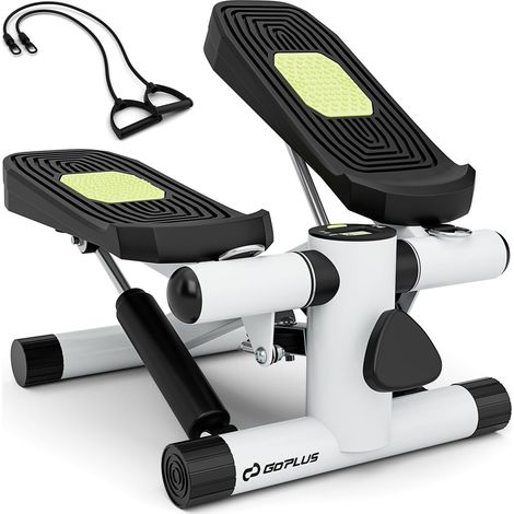 Mini-Stepper mit Widerstandsbändern - Verstellbares, kompaktes Fitnessgerät