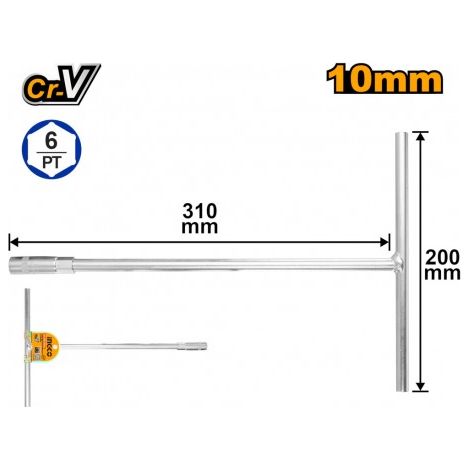 Llave en T de 10 mm