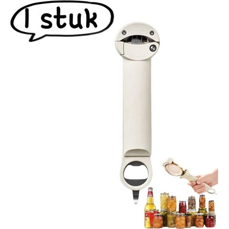 1 multi-function magnetic bottle and can opener for white beer cans, tins, and bottles (1/5)