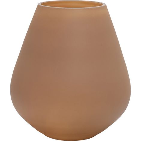 Vase Décoratif et Photophore Taille S Sable Mat pour Bouquet ou Bougie Chauffe-Plat - PANGIVO (1/4)