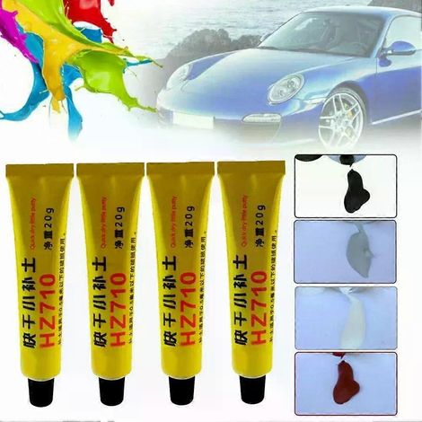 1 KIT de mastic de carrosserie pour combler les rayures, mastic à séchage rapide, accessoire d'outil de réparation automobile, rouge / blanc / gris / noir (1/5)