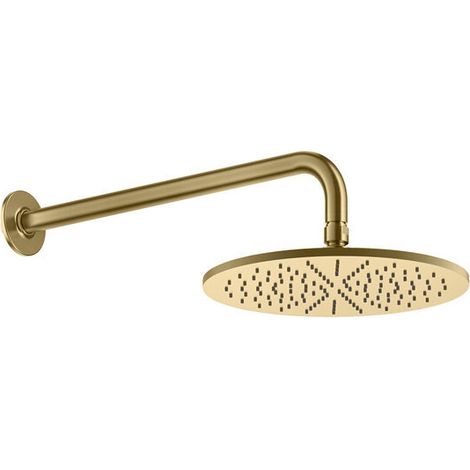 Gessi Inciso Antikalk-Kopfbrause D300 mm, mit Gelenk und Wandarm