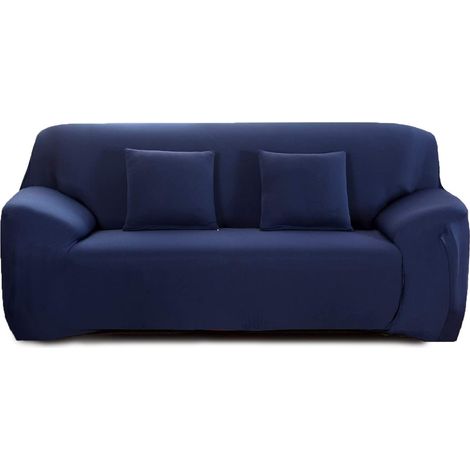Housse De Canapé Élastique 4 Places - Pour Canapé Avec Accoudoirs - Matière Polyester 92 % + Élasthanne 8 % - Rouge (1/5)