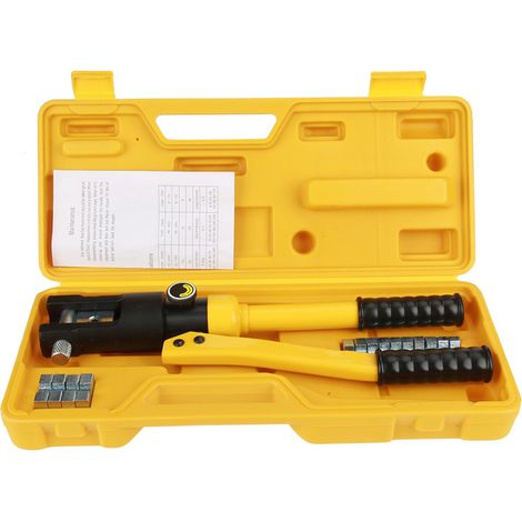 1 jeu de câbles hydrauliques 10T, outil de sertissage de bornes de batterie avec matrices de 10 à 120 mm (1/5)