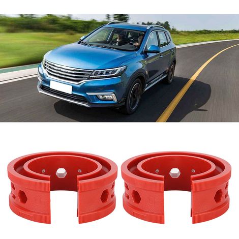 Ensemble de 2 pièces SEBS rouges pour amortisseurs de voiture, ressorts de butée et colle, outil d'entretien automobile (D) (1/5)