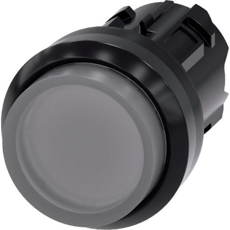 Siemens 3SU10010BB700AA0 3SU1001-0BB70-0AA0 Bouton-poussoir lumineux à rappel collerette plastique, (1/3)