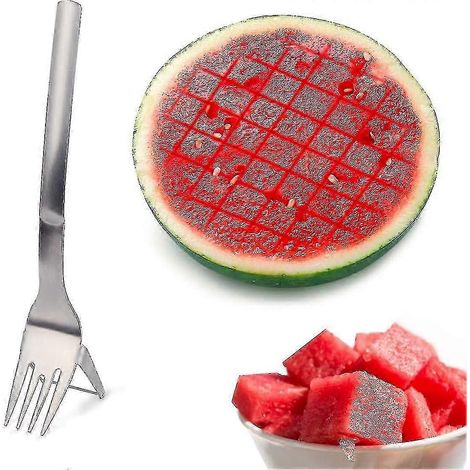 Fourchette à fruits en acier inoxydable, idéale pour couper les fruits en cuisine