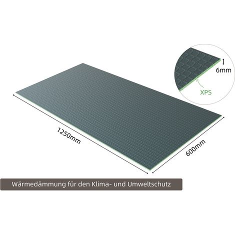 4er-Pack 1250mm x 600mm x 6mm AICA XPS Platten Perimeterdämmung Sockeldämmung Hartschaumplatten Bauplatte Fliesenplatte