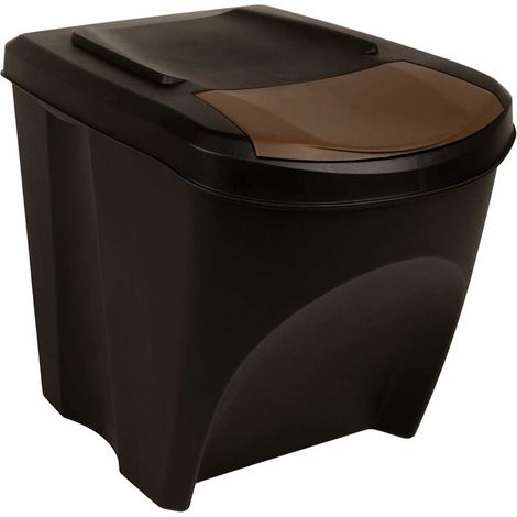 Maison Exclusive - Cestini per Rifiuti Impilabili 4 pz Antracite 100 L (1/5)