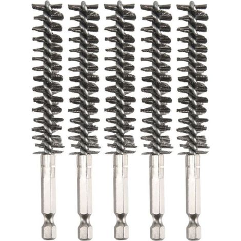 Brosse de Nettoyage pour Perceuse à Tige Hexagonale avec Fil Métallique