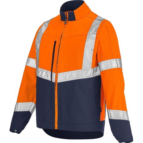 BLOUSON LUTEA PI ORANGE FLUO / BLEU MARINE XL
