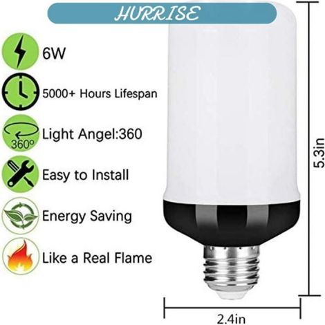 Ampoule À Flamme LED - E27 - 5 W - 100 Lm - 1400 K - 4 Modes Dont Capteur Gravité - Pour Décoration Intérieure Et Extérieure - 1 Pièce (1/5)