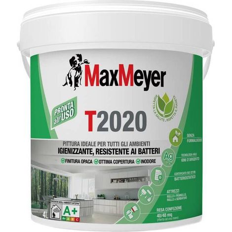 MAX IDROPITTURA T2020 TRASPIRANTE  4 L BIANCO